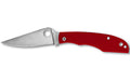 Spyderco, Grasshopper, Folding Knife, 2.3" Drop Point Blade, 12C27 Blade Steel, 5.13" Overall Length, Slipjoint Lock, Satin Finish, Silver Blade, Red G-10 Handle