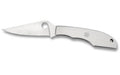 Spyderco, Grasshopper, 2.3" Folding Knife, Clip Point, Plain Edge, 8Cr13MoV/Satin, Stainless, Oval Thumb Hole