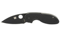 Spyderco, Efficient, 3" Folding Knife, 8Cr13MoV, Plain, Drop Point, Black Blade, Circle Thumb Hole/Pocket Clip, Blk G10