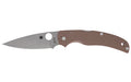 Spyderco, Native Chief, Folding Knife, 4.08" Drop Point Blade, 9.08" Overall Length, CPM 15V Blade Steel, Plain Edge, Satin Finish, Silver Blade, Brown G-10 Handle, Back Lock