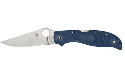 Spyderco, Stretch 2 XL, Folding Knife, 3.99" Clip Point Blade, 8.9" Overall Length, CPM SPY27 Blade Steel, Plain Edge, Satin Finish, Silver, Blue FRN Handle, Back Lock