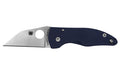Spyderco, MicroJimbo, Folding Knife, 2.45" Wharncliffe Blade, 6.22" Overall Length, CPM SPY27 Blade Steel, Plain Edge, Satin Finish, Silver, Blue G-10 Handle, Compression Lock