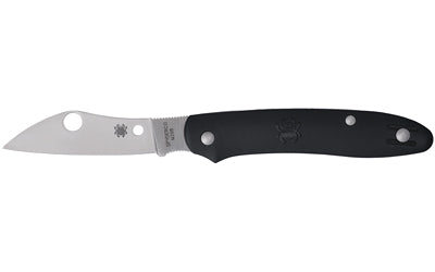 Spyderco, ROADIE XL, Folding Knife, 2.74" Sheepsfoot Blade, M398 Blade Steel, 6.51" Overall Length, ClipJoint Lock, Satin Finish, Silver Blade, Black FRN Handle