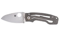 Spyderco, PITS 2 SLIPIT, Folding Knife, 2.74" Drop Point Blade, 6.45" Overall Length, M398 Blade Steel, Plain Edge, Satin Finish, Silver, Gray Titanium Handle, Slipit Lock