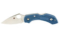 Spyderco, Dragonfly 2, Folding Knife, 2.28" Drop Point Blade, 5.58" Overall Length, CPM SPY27 Blade Steel, Plain Edge, Satin Finish, Silver, Cobalt Blue FRN Handle, Back Lock