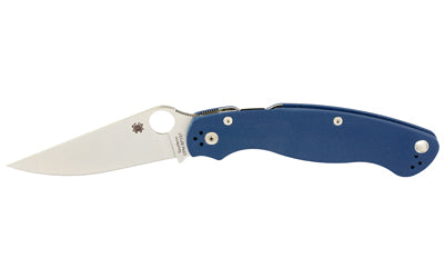 Spyderco, Military 2, Folding Knife, 4" Drop Point Blade, CPM SPY27 Blade, 9.51" Overall Length, Compression Lock, Satin Finish, Silver Blade, Blue Handle