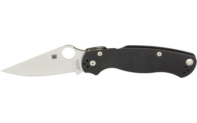 Spyderco, Para Military 2, 3.42" Folding Knife, Plain Edge, CPM-S45VN Finish, Black G10 Handle