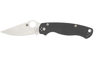 Spyderco, Para Military 2, Folding Knife, 3.45" Clip Point Blade, Plain Edge, Micro-Melt Maxamet Blade Steel, 8.26" Overall Length, Compression Lock, Satin Finish, Silver Blade, Gray G10 Handle