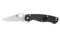 Spyderco, Para Military 2 Lightweight, Folding Knife, 3.47" Clip Point Blade, 8.29" Overall Length, CTS BD1N Blade Steel, Plain Edge, Satin Finish, Silver, Black FRN Handle, Compression Lock