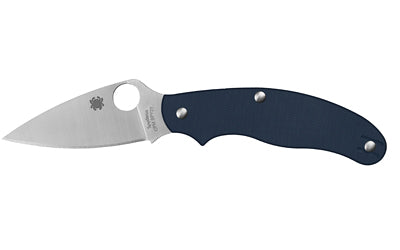 Spyderco, UK PENKNIFE, Folding Knife, 2.95" Drop Point Blade, CPM SPY27 Blade Steel, 6.89" Overall Length, SlipIt Lock, Satin Finish, Silver Blade, Blue G-10 Handle