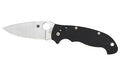 Spyderco, Manix 2 XL, 3.85" Folding Knife, Drop Point, Plain Edge, CPM-S30V, Black G10, Circle Thumb Hole/Pocket Clip