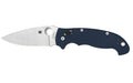 Spyderco, Manix 2 XL, Folding Knife, 3.85" Drop Point Blade, CPM SPY27 Blade, 8.94" Overall Length, Ball Bearing Lock, Satin Finish, Silver Blade, Blue G-10 Handle