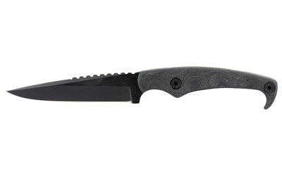 Stroup Knives, MK2, Fixed Blade Knife, 4" Drop Point Blade, 1095 High Carbon Steel, 8" Overall Length, Cerakote Finish, Black, G10 Handle, Includes Sheath