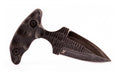 Stroup Knives, SD1, Fixed Blade Knife, 2" Push Dagger Blade, 1095 High Carbon Steel, 5" Overall Length, Acid Etched Finish, Black, G10 Handle, Includes Sheath
