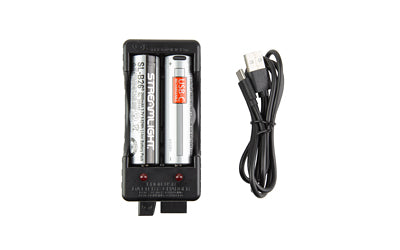Streamlight, Rechargeable, Charging Kit, 2x SL-BL26 USB Batteries, USB Cord, Charging Base, Black