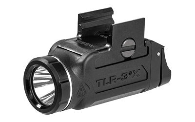 Streamlight, TLR-3X, Compact Multi-Fuel Weapon Light, Fits SIG P365/XL, Matte Finish, Black, 500 Lumens and 6,500 Candela, Includes Mounting Kit with Key, Paddles, Multi-tool and (1)-SL-B9 Rechargeable Battery Pack