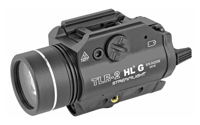 Streamlight, TLR-2 HLG Tac Light w/laser, Black Finish, Includes Rail Locating Keys, Fits Glock Style, 1913 Picatinny, S&W 99/TSW, and Beretta 92, 1000 Lumens