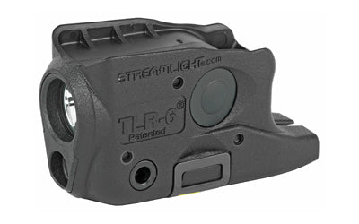 Streamlight, TLR-6, Tac Light w/laser, Fits Glock 26/27, White LED and Red Laser, 100 Lumens, Includes 2 CR 1/3N Lithium Batteries, Black Finish
