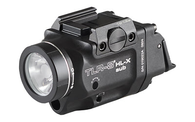 Streamlight, TLR-8 HL-X Sub USB, Weaponlight with Red Laser, 1,000 Lumens, Black, Fits Short 1913 Rails, Includes Mounting Kit with Key, Multi-Tool, (1) SL-B9 Battery Pack, and USB-C Cord