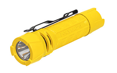 Streamlight, PolyTac 1X, Multi-Fuel Handheld Flashlight, Matte Finish, Yellow, 500 Lumens and 18,000 Candela, Includes (1)-CR123A Lithium Battery and (1)-AA Alkaline Battery