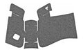 TALON Grips Inc, Granulate, Grip, Adhesive Grip, Fits GLOCK Gen5 MOS (No Backstrap) 19/23/25/32/38 Gen5 (No Backstrap), Black