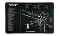 TekMat, 1911 Pistol Mat, 11"x17", Includes Small Microfiber TekTowel, Black, Packed In Tube