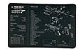 TekMat, Pistol Mat For Glock 17, 11"x17", Black, Includes Small Microfiber TekTowel, Packed in Tube
