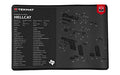 TekMat, Original Mat, Springfield Hellcat, Cleaning Mat, Thermoplastic Surface Protects Gun From Scratching, 1/8" Thick, 11"x17", Tube Packaging, Black
