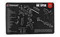 TekMat, Pistol Mat For Heckler & Koch SP5K, 11"x17", Black, Includes Small Microfiber TekTowel, Packed In Tube