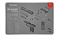 TekMat, Sig P365 Pistol Mat, 11"x17", Black, Includes Small Microfiber TekTowel, Packed in Tube