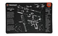 TekMat, S&W M&P Pistol Mat, 11"x17", Black, Includes Small Microfiber TekTowel, Packed In Tube