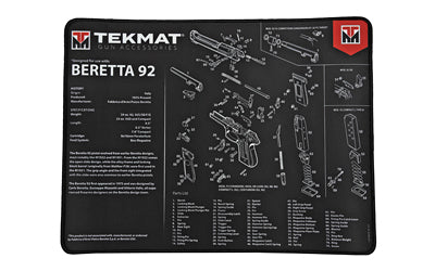 TekMat, Beretta 92 Ultra Premium Gun Cleaning Mat,15"X20", Includes Small Microfiber TekTowel