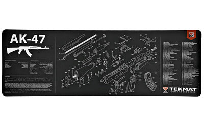 TekMat, AK-47 Rifle Mat, 12"x36", Black, Includes Small Microfiber TekTowel, Packed In Tube