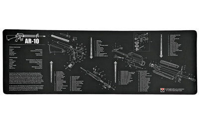 TekMat, AR-10 Rifle Mat, 12"x36", Black, Includes Small Microfiber TekTowel, Packed In Tube