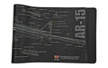 TekMat, AR-15 Cutaway Mat, 12"x36", Black, Includes Small Microfiber TekTowel, Packed In Tube