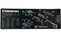TekMat, Cleaning Mat, Pistol Size, 12"x36", For CZ Scorpion, Black