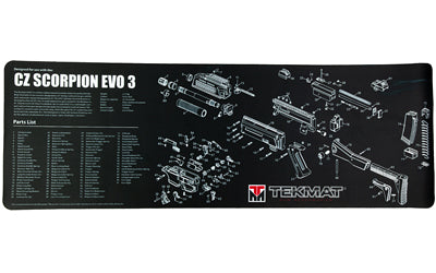 TekMat, Cleaning Mat, Pistol Size, 12"x36", For CZ Scorpion, Black