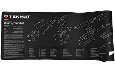 TekMat, Ultra Mat, Remington 870, Thermoplastic Surface Protects Gun From Scratching, 1/4" Thick, 15"x44", Tube Packaging, Black