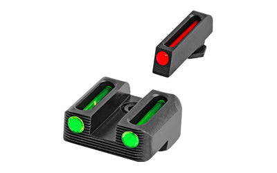 TRUGLO, Brite Site Fiber Optic Red Front 3 Dot Sight, Green Rear Sight, Fits Glock 42