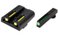 TRUGLO, Brite-Site Tritium/Fiber Optic Sight, Fits Glock 20/21/29/30/31/32, Green and Yellow
