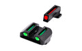 TRUGLO, Fiber Optic Sight Set, For Kimber, Green Rear Fibers Red Front