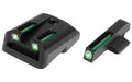 TRUGLO, Brite-Site Tritium/Fiber Optic Sight, Fits 1911 Government, Green