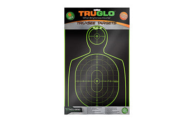 TRUGLO, Tru-See, Target, 12"x18", Handgun, Green, Self-adhesive, 6 Targets