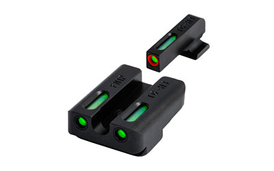 TRUGLO, TFX Pro, Sight Set, Fits FN FNX 9, Tritium/Fiber-Optic, Day/Night Sight, 24/7 Brightness, Orange Ring on Front Sight