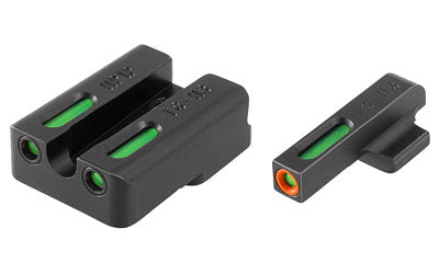 TRUGLO, Brite-Site TFX Pro, Sight, Fits VP9,VP40,P30,P30SK,P30L,45 & 45TACTICAL (Including Compact), Tritium/Fiber-Optic, Day/Night Sight, 24/7 Brightness, Orange Ring on Front Sight