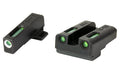 TRUGLO, TFX Brite Site, Day/Night Sight Set For Sig P365, Front Sight Color Green W/ White Focus Lock Ring, Rear Sight Color Green,  Glows In The Dark No Batteries Or Light Exposure Required