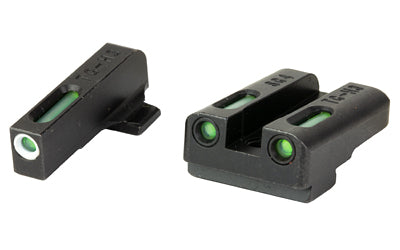 TRUGLO, TFX Brite Site, Day/Night Sight Set For Sig P365, Front Sight Color Green W/ White Focus Lock Ring, Rear Sight Color Green,  Glows In The Dark No Batteries Or Light Exposure Required