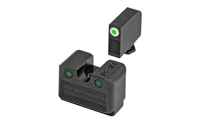TRUGLO, Tritium Pro Brite Site Day / Night Sight Set Fits Glock M.O.S., High, Front Sight Color Green W/ Orange Focus Lock Ring, Rear Sight Green, Glows In The Dark No Batteries Or Light Exposure Required