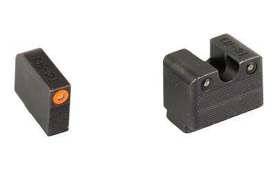 TRUGLO, Tritium Pro, Sight Set, Fits Glock 42/43/43X MOS, Green Tritium, Orange Ring on Front Sight