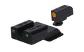 TRUGLO, Tritium Pro, Sight Set, For S&W EZ 380, Green Tritium, Orange Ring on Front Sight